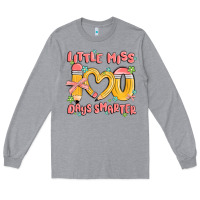 Heather Grey little miss 100 days smarter Long Sleeve Tee - MaliasSmallBusiness