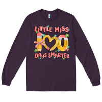 Plum little miss 100 days smarter Long Sleeve Tee - MaliasSmallBusiness