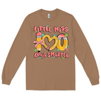 Toasted Coconut little miss 100 days smarter Long Sleeve Tee - MaliasSmallBusiness