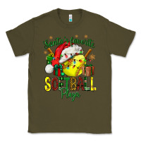 Army Green Santa's Favorite Softball player Classic Tee - NancyCooperArtShop
