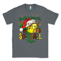 Charcoal Heather Santa's Favorite Softball player Classic Tee - NancyCooperArtShop
