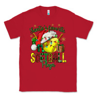 Red Santa's Favorite Softball player Classic Tee - NancyCooperArtShop