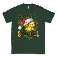 Sports Green Santa's Favorite Softball player Classic Tee - NancyCooperArtShop