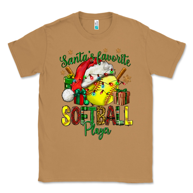 Santa's Favorite Softball Player Classic Tee by NancyCooperArtShop | Teevron