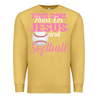 Antique Gold This Girl Jesus And Softball Premium Sweatshirt - Bettercallsaul