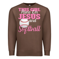 Chestnut This Girl Jesus And Softball Premium Sweatshirt - Bettercallsaul