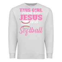 Dove Grey This Girl Jesus And Softball Premium Sweatshirt - Bettercallsaul