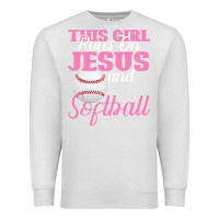 Oatmeal Heather This Girl Jesus And Softball Premium Sweatshirt - Bettercallsaul