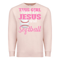 Pale Pink This Girl Jesus And Softball Premium Sweatshirt - Bettercallsaul