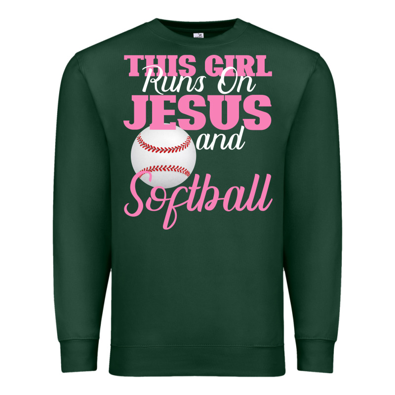 This Girl Jesus And Softball Premium Sweatshirt by Bettercallsaul | Teevron
