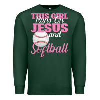 Sports Green This Girl Jesus And Softball Premium Sweatshirt - Bettercallsaul