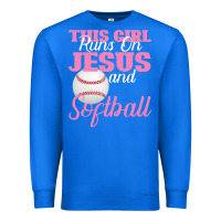 True Royal This Girl Jesus And Softball Premium Sweatshirt - Bettercallsaul