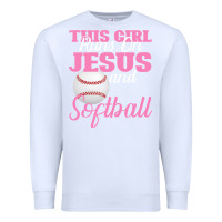 White This Girl Jesus And Softball Premium Sweatshirt - Bettercallsaul