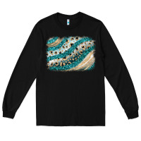 Black turquoise glitter background Long Sleeve Tee - JahusDesignShop
