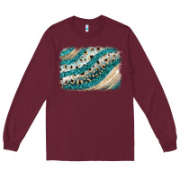 Burgundy turquoise glitter background Long Sleeve Tee - JahusDesignShop