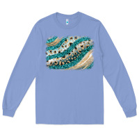Colony Blue turquoise glitter background Long Sleeve Tee - JahusDesignShop