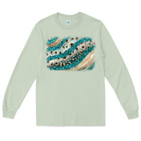 Matcha turquoise glitter background Long Sleeve Tee - JahusDesignShop
