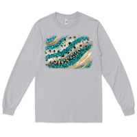 Moon Dust turquoise glitter background Long Sleeve Tee - JahusDesignShop
