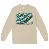 Mushroom turquoise glitter background Long Sleeve Tee - JahusDesignShop