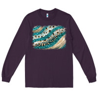 Plum turquoise glitter background Long Sleeve Tee - JahusDesignShop