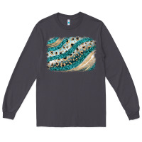Smoke turquoise glitter background Long Sleeve Tee - JahusDesignShop
