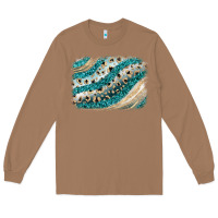 Toasted Coconut turquoise glitter background Long Sleeve Tee - JahusDesignShop