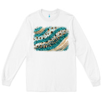 White turquoise glitter background Long Sleeve Tee - JahusDesignShop