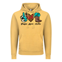 Vintage Mustard peace love rodeo Vintage Hoodie - JahusDesignShop