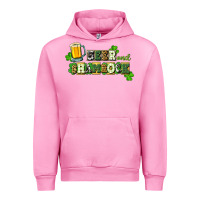 Fuchsia Pink Beer and shamrock Urban Hoodie - CowGirlArtShop