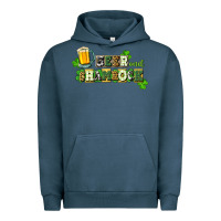 Pigment Midnight Navy Beer and shamrock Urban Hoodie - CowGirlArtShop