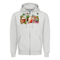 Dove Grey gingerbread coffee Zipper Hoodie - MaliasSmallBusiness