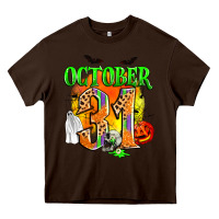 Chocolate Brown october 31 Heavy Core Tee - Zillion Design Studio
