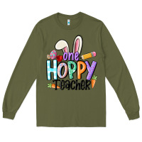 Army Green one hoppy teacher Long Sleeve Tee - MaliasSmallBusiness