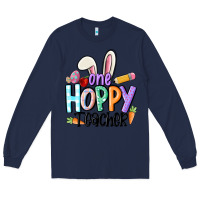Navy one hoppy teacher Long Sleeve Tee - MaliasSmallBusiness
