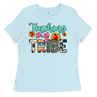 Baby Blue teaching my tribe Ladies Tee - Zillion Design Studio