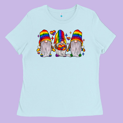 Pride Gnome Ladies Tee Designed By Jahusdesignshop