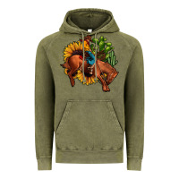 Vintage Olive rodeo cowboy sunflower cactus Vintage Hoodie - JahusDesignShop