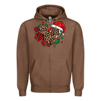 Chestnut christmas paw heart Zipper Hoodie - MaliasSmallBusiness