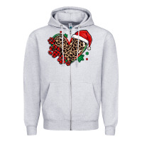 Christmas Paw Heart Zipper Hoodie | Teevron