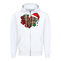 White christmas paw heart Zipper Hoodie - MaliasSmallBusiness