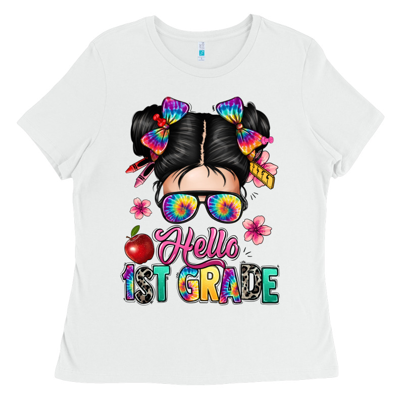 Hello First Grade Ladies Tee by texasbilliewilder | Teevron
