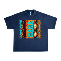 Navy aztec leopard glitter Urban Heavy Tee - AdoDesignShop