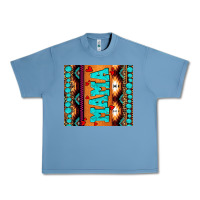 Pebble Blue aztec leopard glitter Urban Heavy Tee - AdoDesignShop