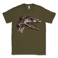 Army Green Deinonychus Face Classic Tee - LillyAllenDesigns