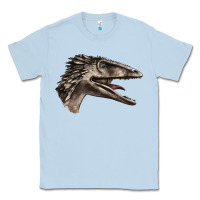 Dusty Blue Deinonychus Face Classic Tee - LillyAllenDesigns