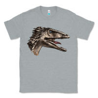 Heather Grey Deinonychus Face Classic Tee - LillyAllenDesigns