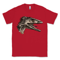 Red Deinonychus Face Classic Tee - LillyAllenDesigns