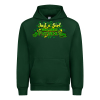 Forest Green Just a girl who loves St. Patrick's Day Urban Hoodie - HowdyJamesFarm
