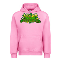 Fuchsia Pink Just a girl who loves St. Patrick's Day Urban Hoodie - HowdyJamesFarm