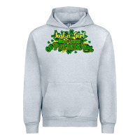 Heather Grey Just a girl who loves St. Patrick's Day Urban Hoodie - HowdyJamesFarm